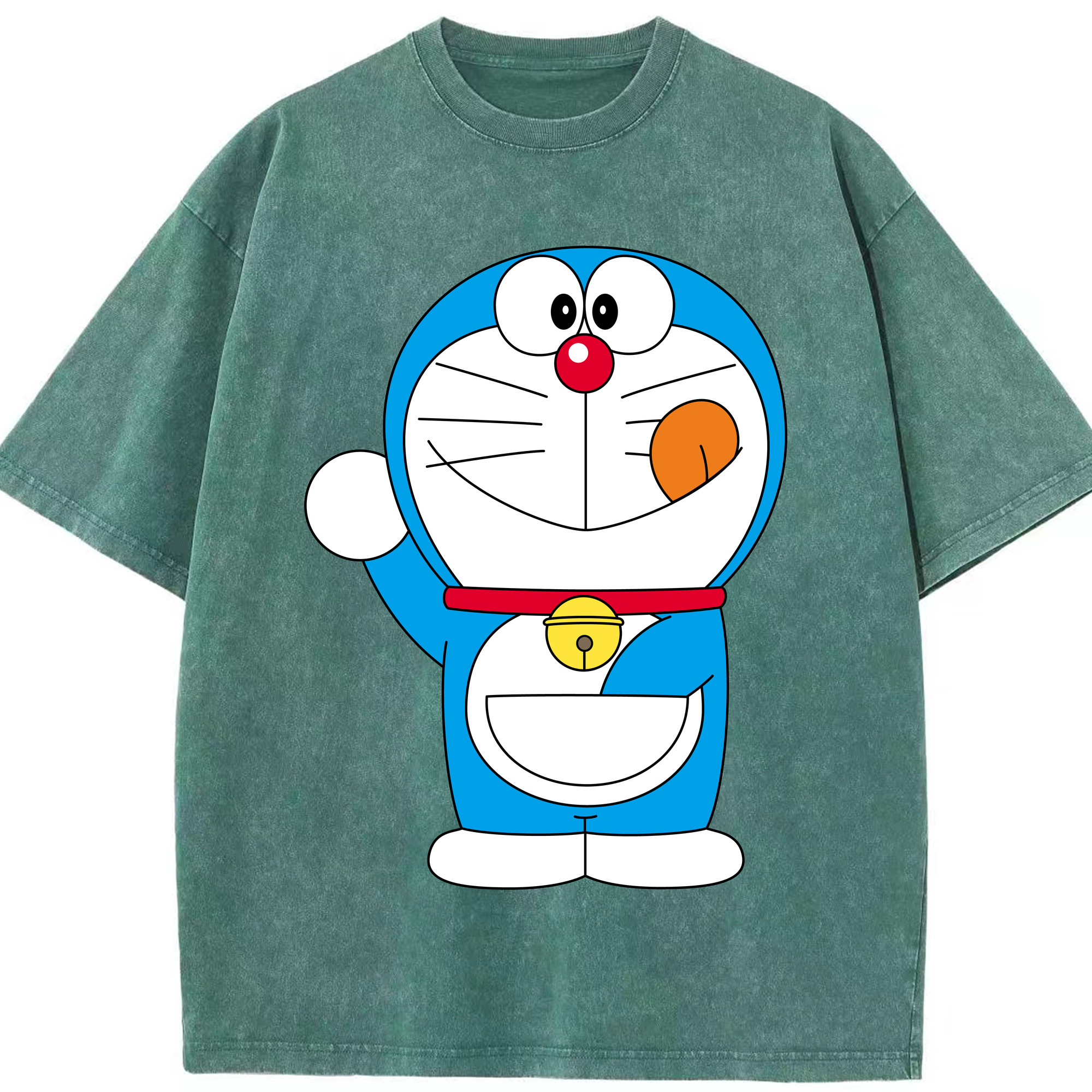 （画像用） ドラえもん Doraemon 綿100% ヴィンテージ風 半袖Tシャツ（フロントプリント）